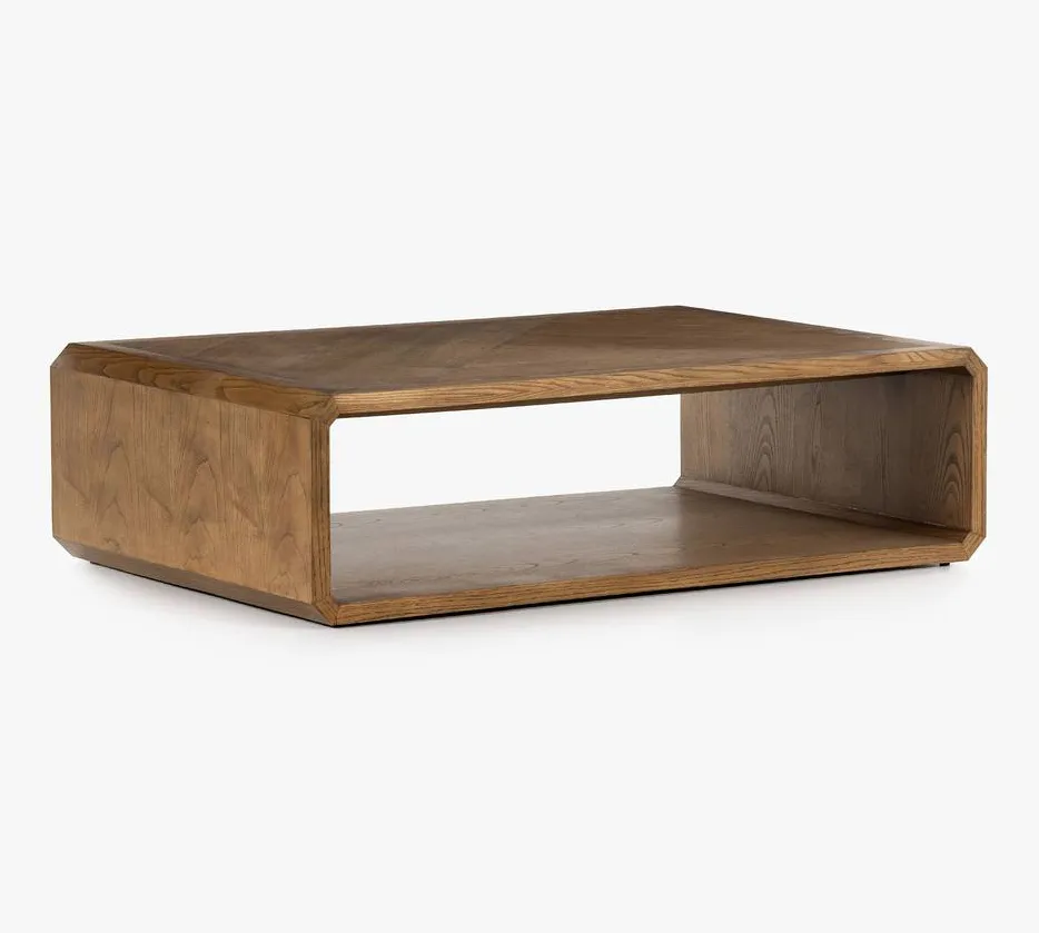 Table basse Banon en placage de frêne, vue 3 sur 4