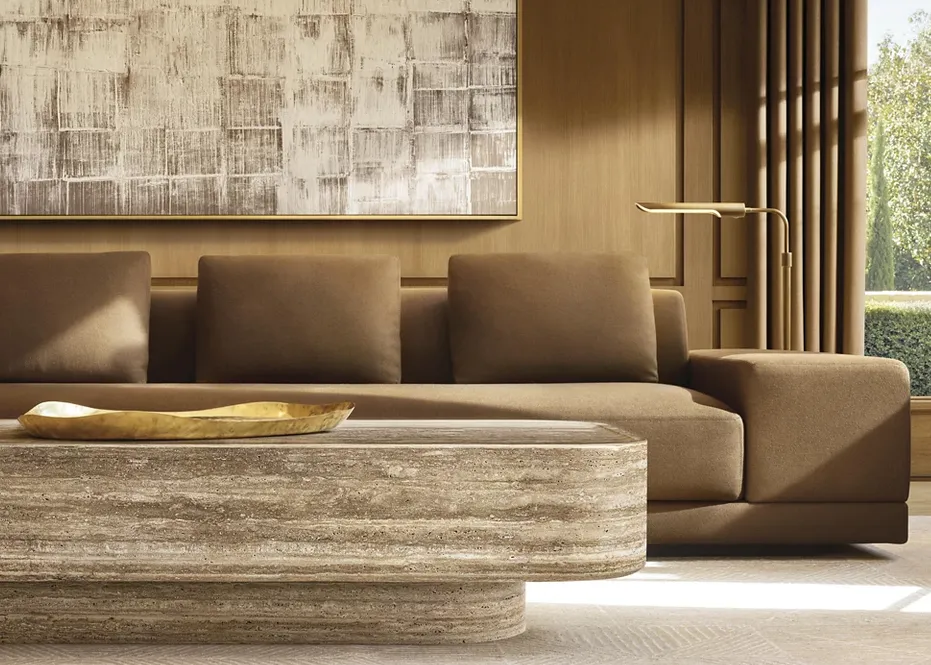 Table basse Barjac en marbre, vue 4 sur 5