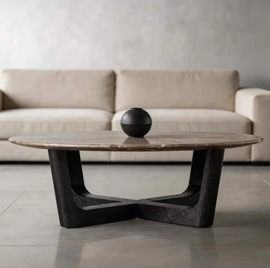 Table basse Belvès en marbre, vue 2 sur 4