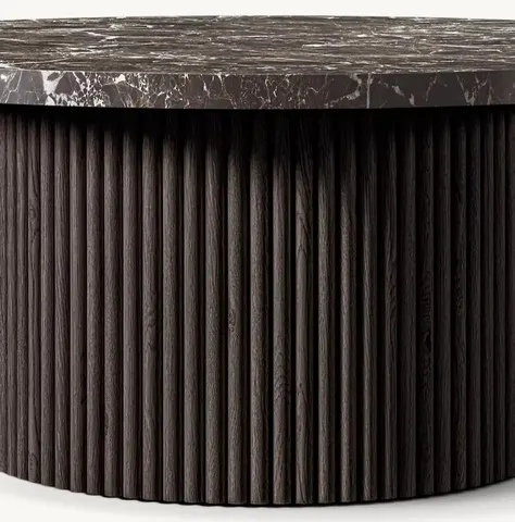 Table basse Bergerac en travertin — tables basses et d'appoint