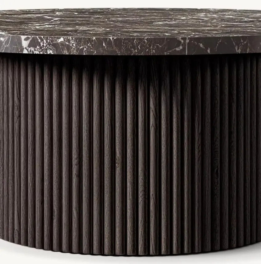 Table basse Bergerac en travertin, collection tables basses et d'appoint ELWOOD HOME