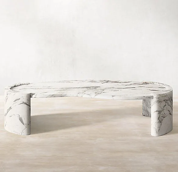 Table basse Bonnieux en marbre, collection tables basses et d'appoint ELWOOD HOME
