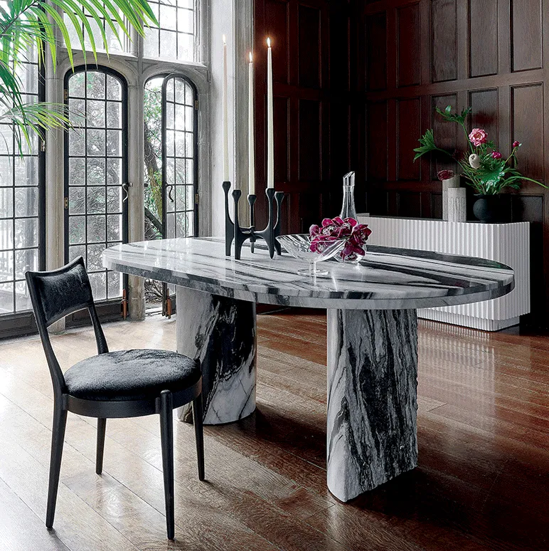 Table basse Chablis en marbre, vue 3 sur 6