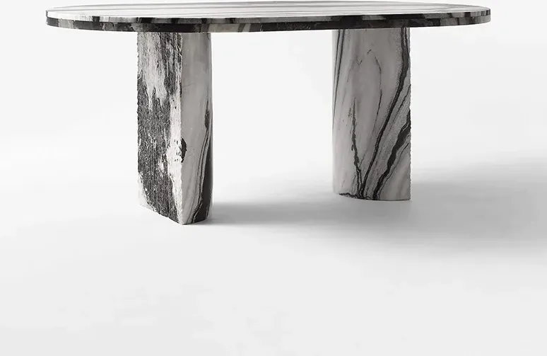 Table basse Chablis en marbre, vue 4 sur 6
