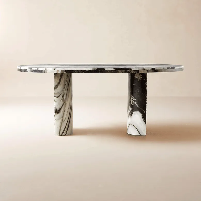 Table basse Chablis en marbre, vue 5 sur 6