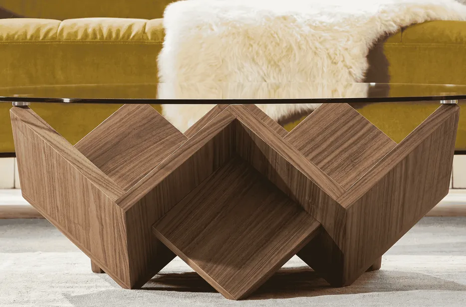 Table basse Chantilly en noyer, vue 3 sur 6