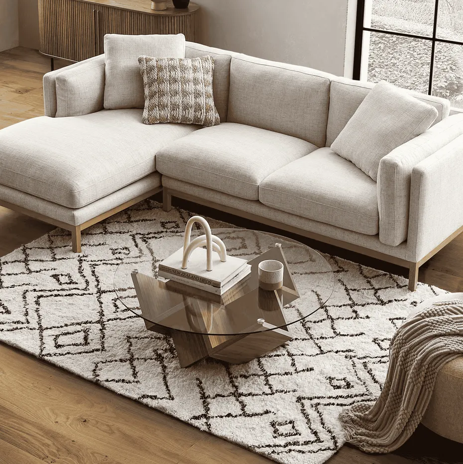 Table basse Chantilly en noyer, vue 5 sur 6