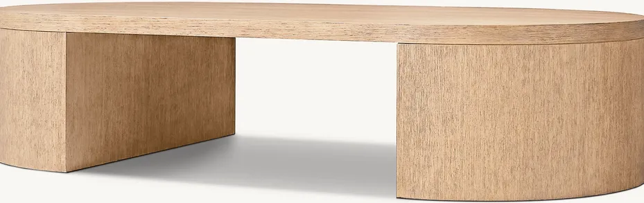 Table basse Clairvaux en chêne, vue 3 sur 5
