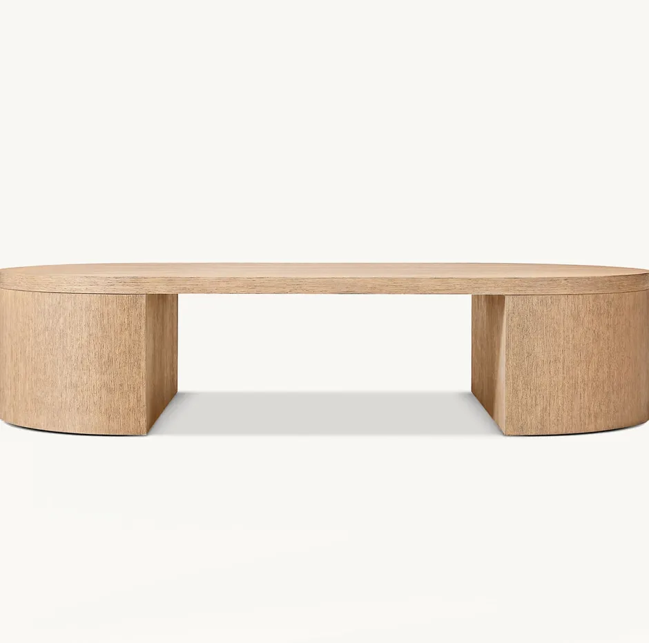 Table basse Clairvaux en chêne, vue 4 sur 5