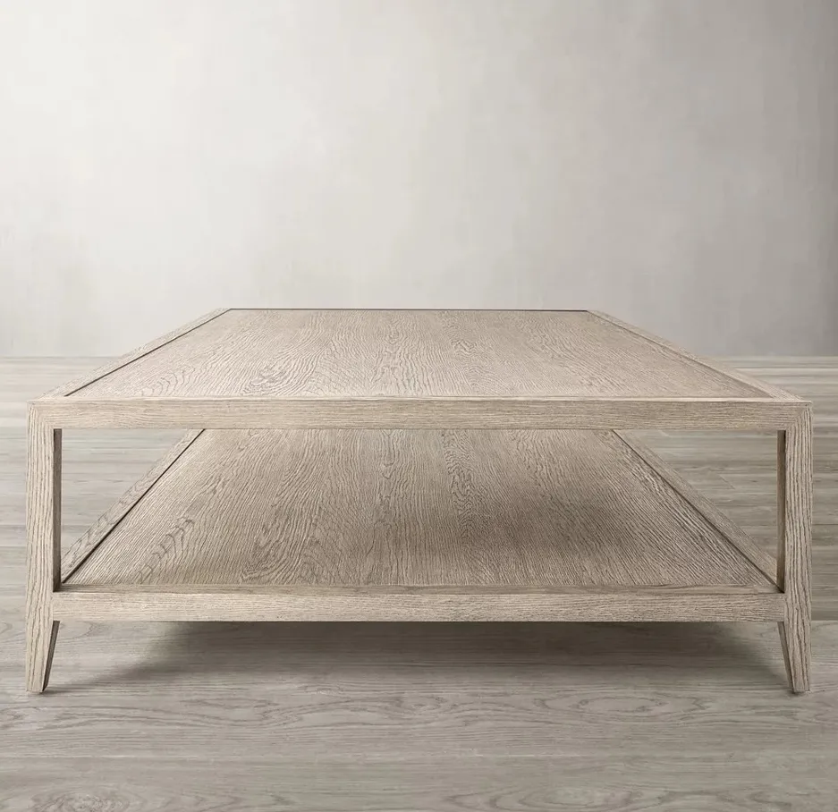 Table basse Cluny en chêne, vue 3 sur 4