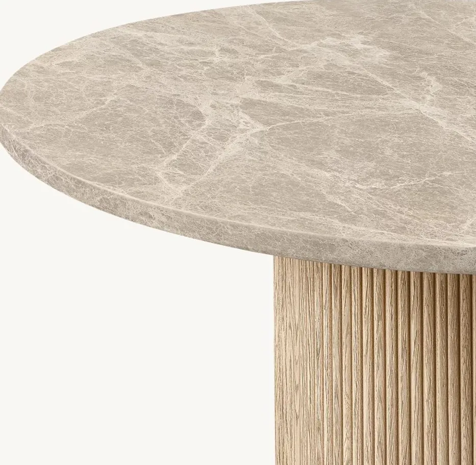 Table basse Coaraze en chêne, vue 3 sur 4