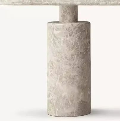 Table basse Coaraze en travertin blanc — tables basses et d'appoint