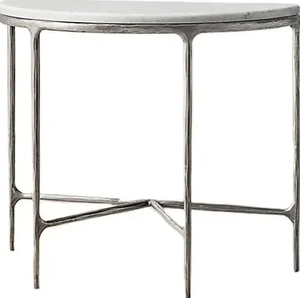 Table basse Cordon en bois massif et marbre — tables basses et d'appoint