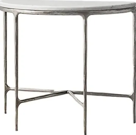 Table basse Cordon en bois massif et marbre, collection tables basses et d'appoint ELWOOD HOME
