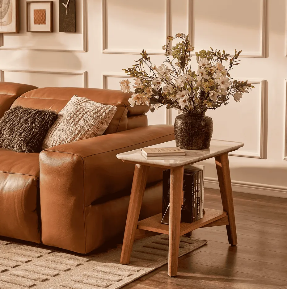 Table basse Fécamp en marbre, collection tables basses et d'appoint ELWOOD HOME