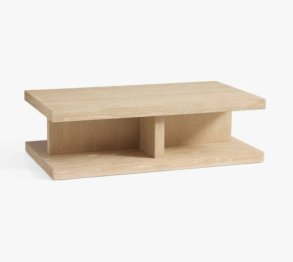 Table basse Forcalquier en placage de chêne, vue 2 sur 4