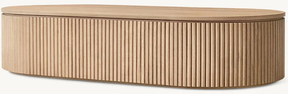 Table basse Hendaye en bois massif, vue 3 sur 6