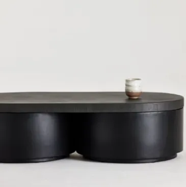 Table basse Lagrasse en chêne noir, vue 2 sur 4