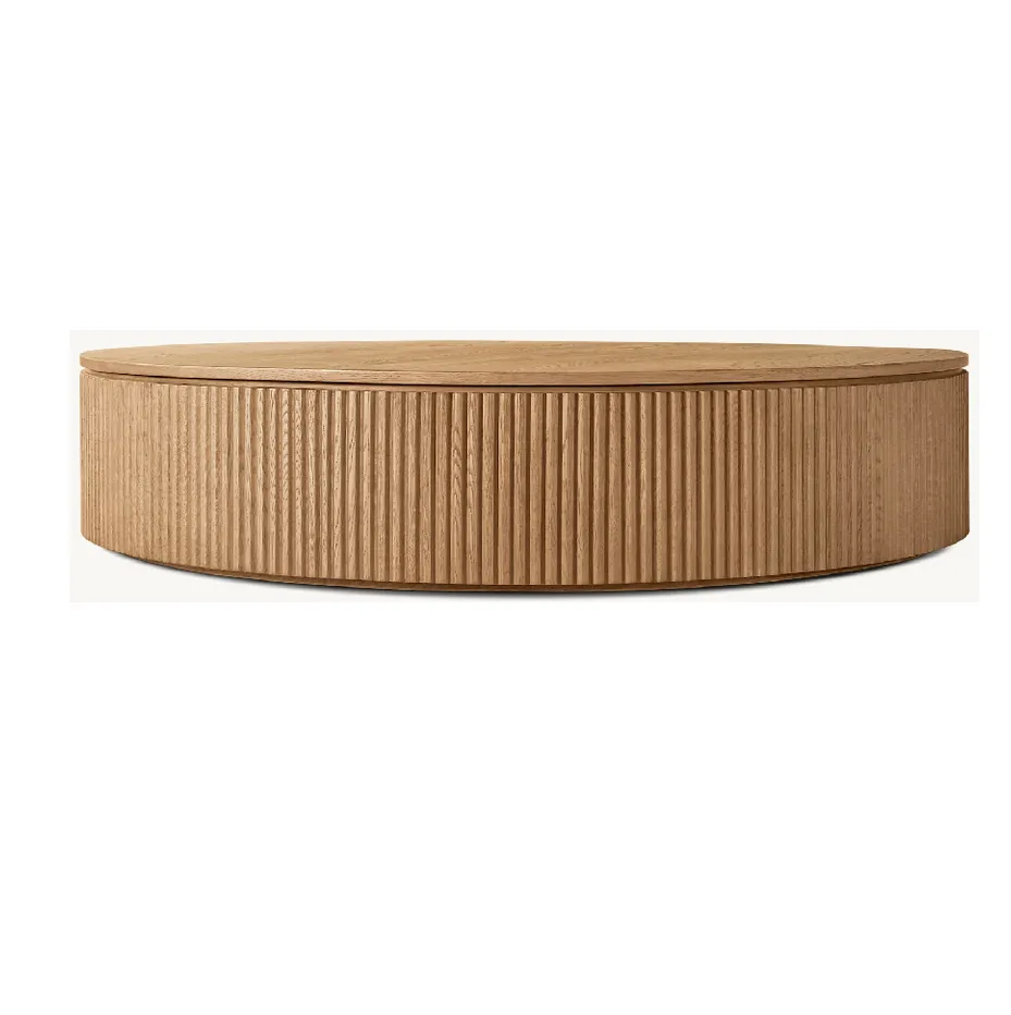 Table basse Lalinde en chêne, vue 3 sur 4