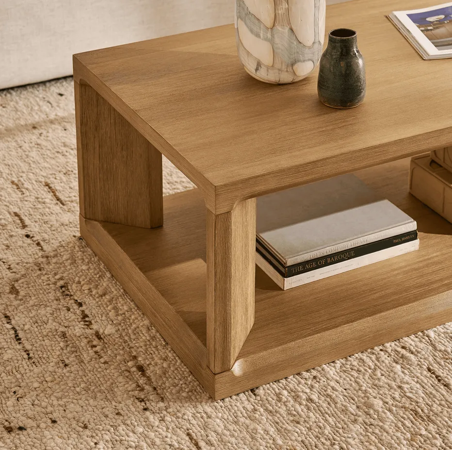Table basse Locronan en chêne, vue 3 sur 6