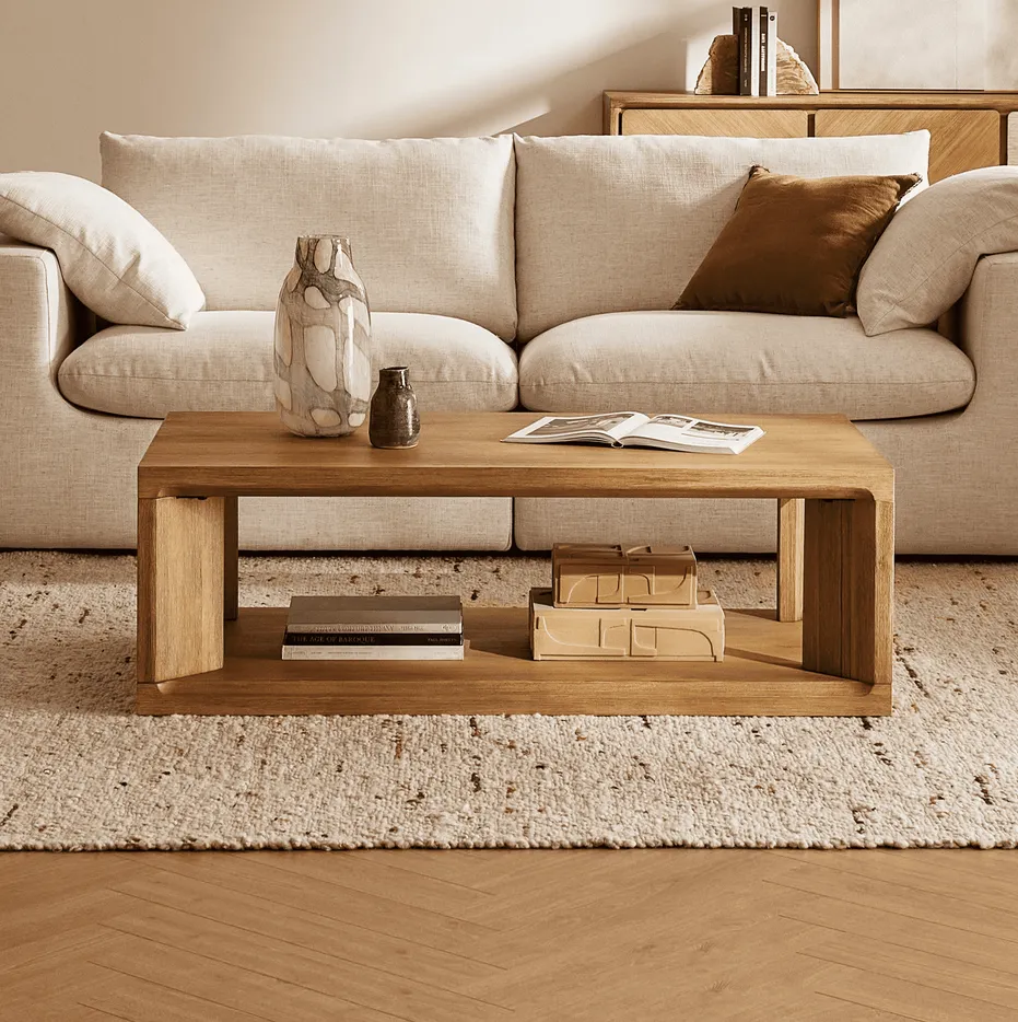 Table basse Locronan en chêne, vue 6 sur 6