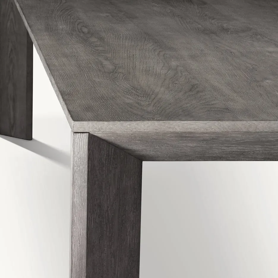 Table basse Lourdes en chêne gris, vue 4 sur 6