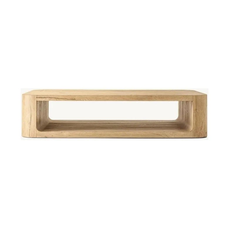 Table basse Mauléon en placage de chêne, vue 2 sur 6