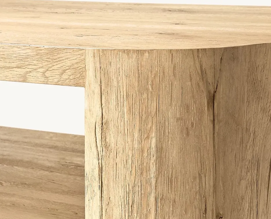 Table basse Mauléon en placage de chêne, vue 4 sur 6