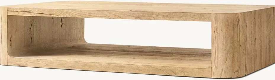 Table basse Mauléon en placage de chêne, vue 6 sur 6
