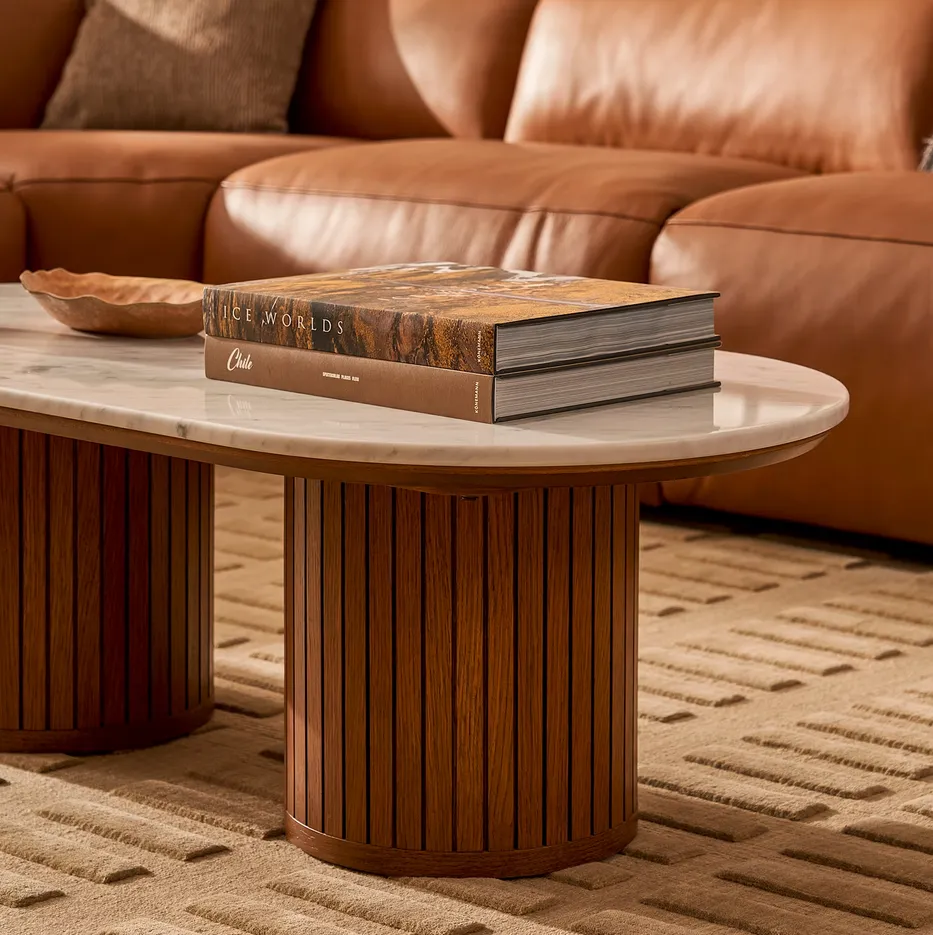 Table basse Morzine en marbre, vue 2 sur 6
