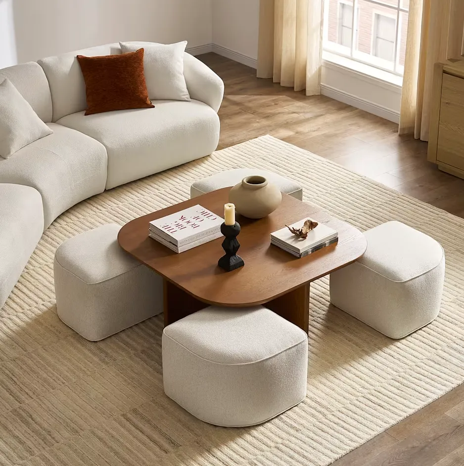 Table basse Nantua en bois massif, collection tables basses et d'appoint ELWOOD HOME