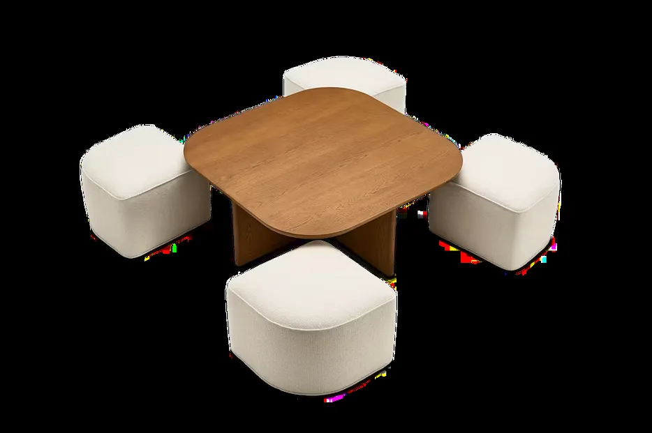 Table basse Nantua en bois massif, vue 3 sur 5