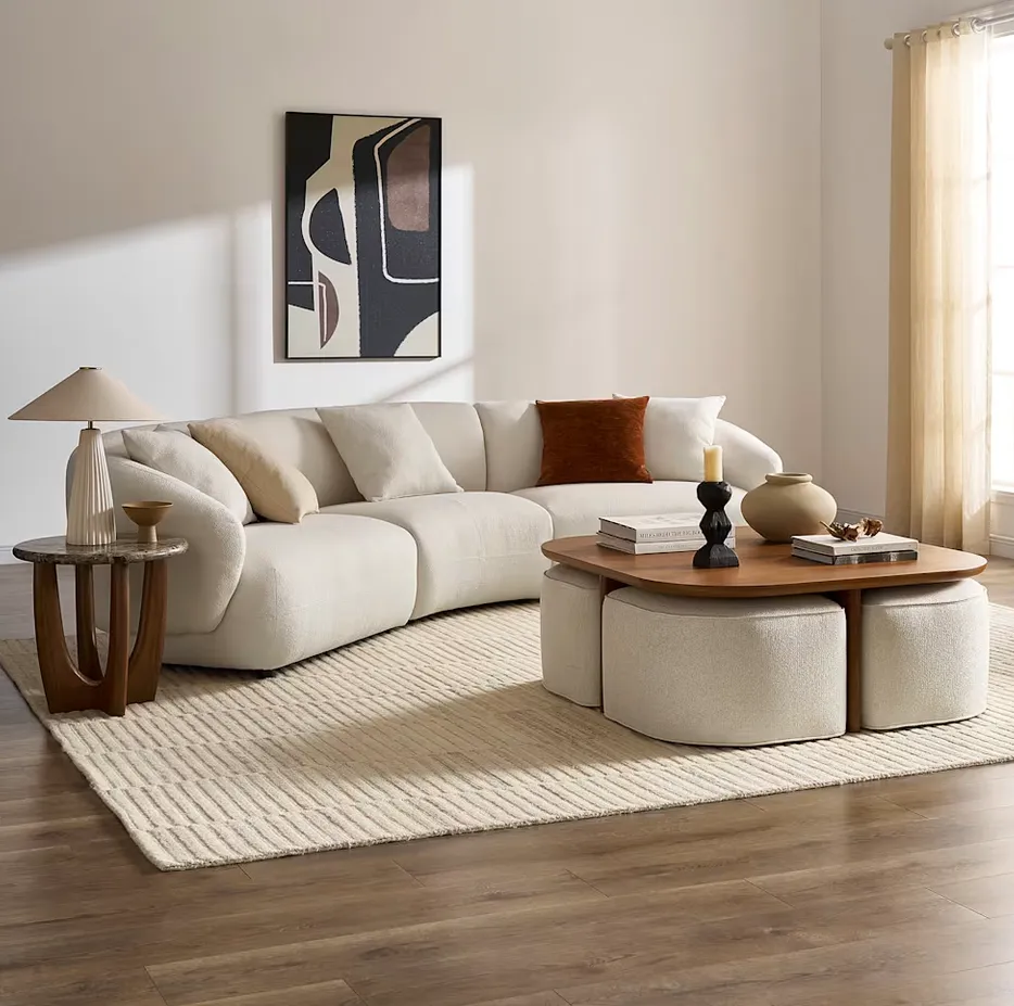 Table basse Nantua en bois massif, vue 4 sur 5