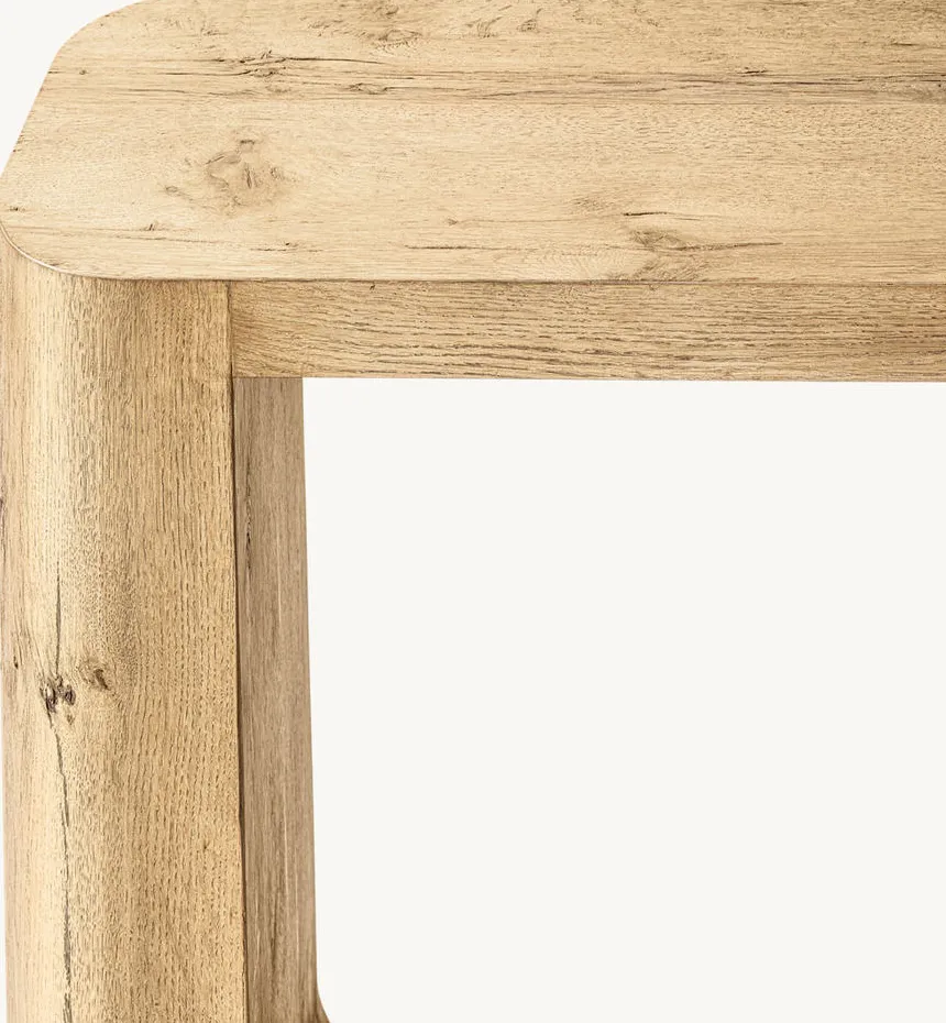 Table basse Navarrenx en placage de chêne blanc, vue 4 sur 6