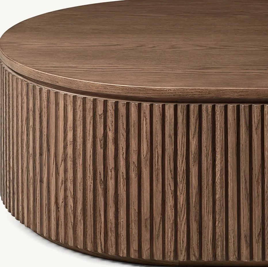 Table basse Nolay en chêne brun, vue 2 sur 6