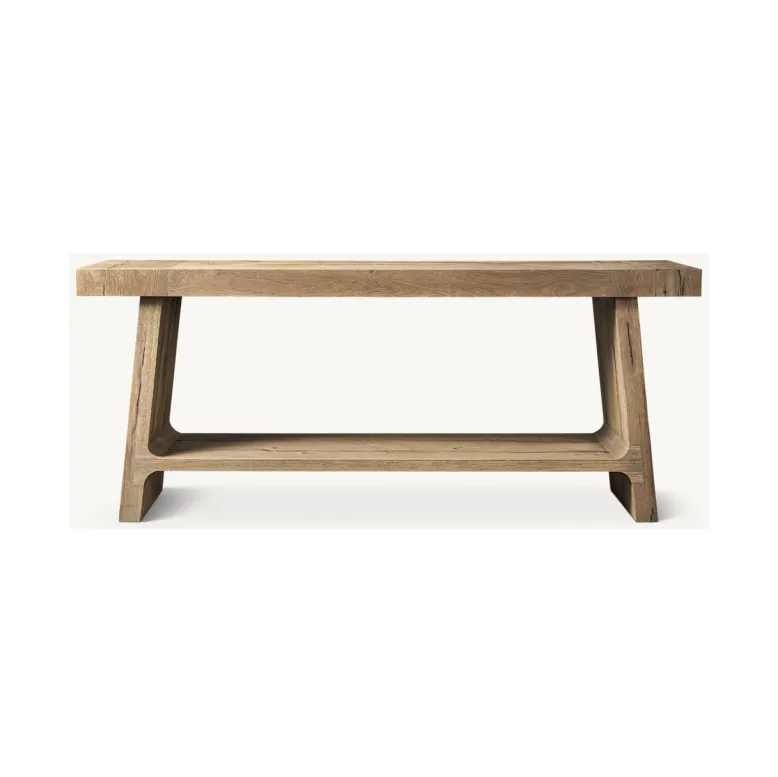 Table basse Pau en bois massif, collection tables basses et d'appoint ELWOOD HOME