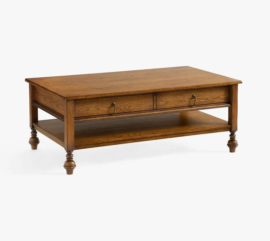 Table basse Riez en placage de chêne blanc, vue 3 sur 4
