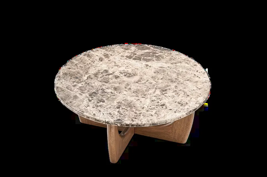 Table basse ronde Annecy en marbre, vue 2 sur 6