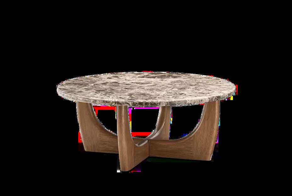 Table basse ronde Annecy en marbre, vue 3 sur 6