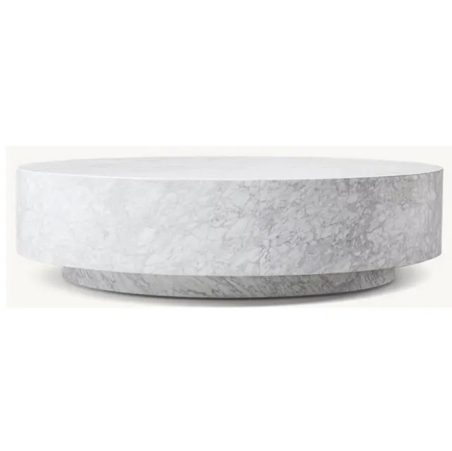 Table basse ronde Aubrac en marbre — tables basses et d'appoint