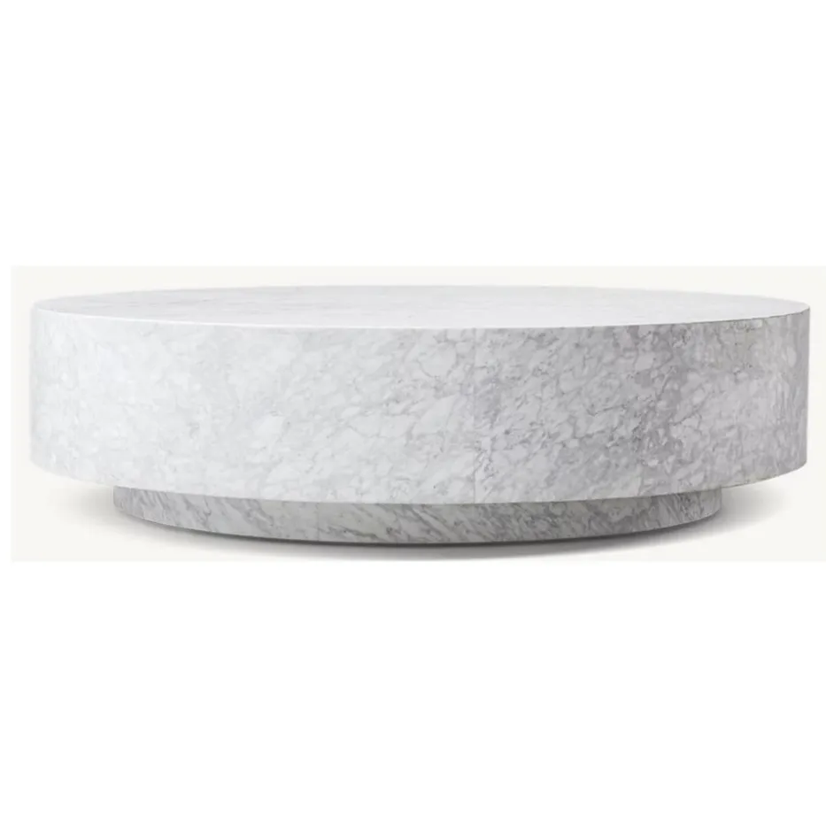 Table basse ronde Aubrac en marbre, collection tables basses et d'appoint ELWOOD HOME