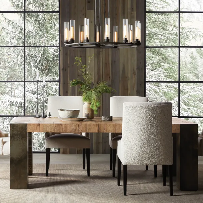 Table basse ronde Autoire en bois massif, collection tables basses et d'appoint ELWOOD HOME