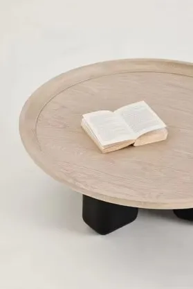 Table basse ronde Bagnères en chêne, vue 6 sur 6