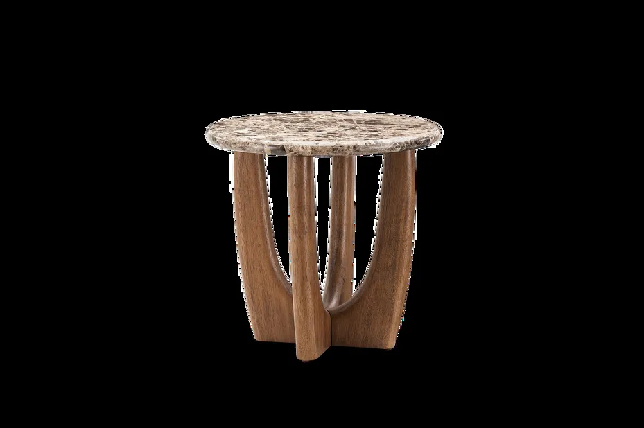 Table basse ronde Barbizon en marbre, vue 2 sur 6