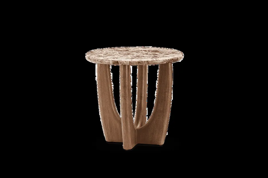 Table basse ronde Barbizon en marbre, vue 5 sur 6