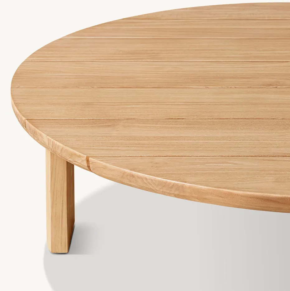 Table basse ronde Baume en teck, vue 2 sur 4