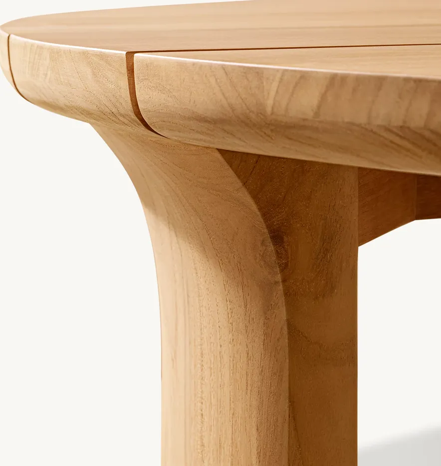 Table basse ronde Baume en teck, vue 4 sur 4