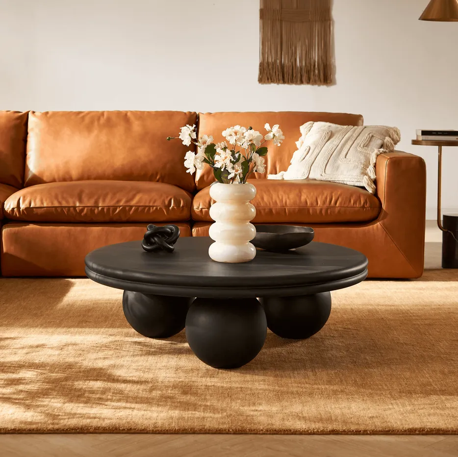 Table basse ronde Bénodet scandinave, collection tables basses et d'appoint ELWOOD HOME