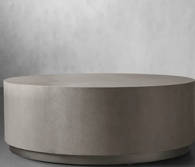 Table basse ronde Blaye en travertin — tables basses et d'appoint