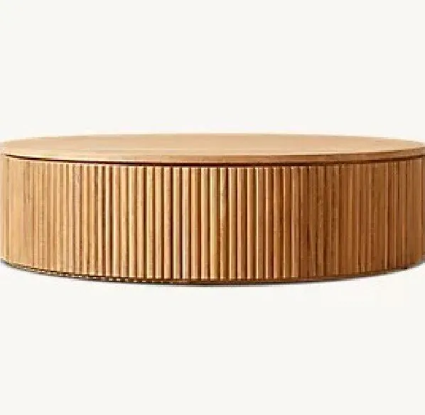 Table basse ronde Colmars en bois massif — tables basses et d'appoint